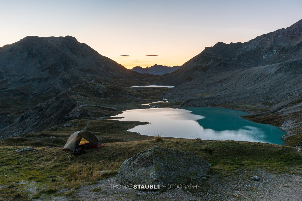 Morgendämmerung über den Jöriseen