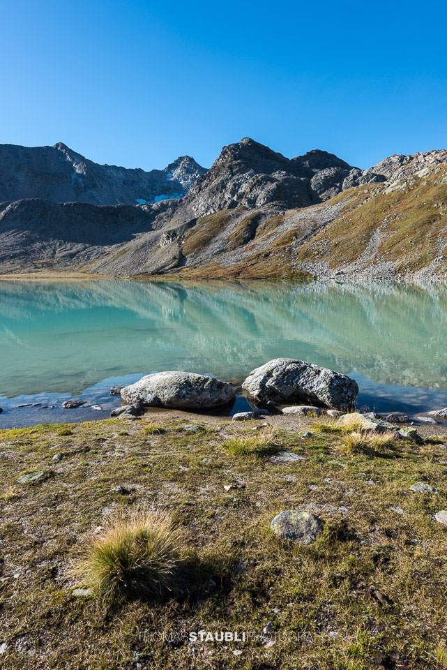 Jöriseen mit Flüela Wisshorn im Hintergrund