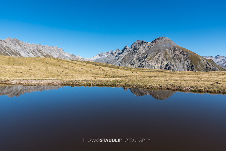 Bergpanorama auf dem Cuolm da Latsch