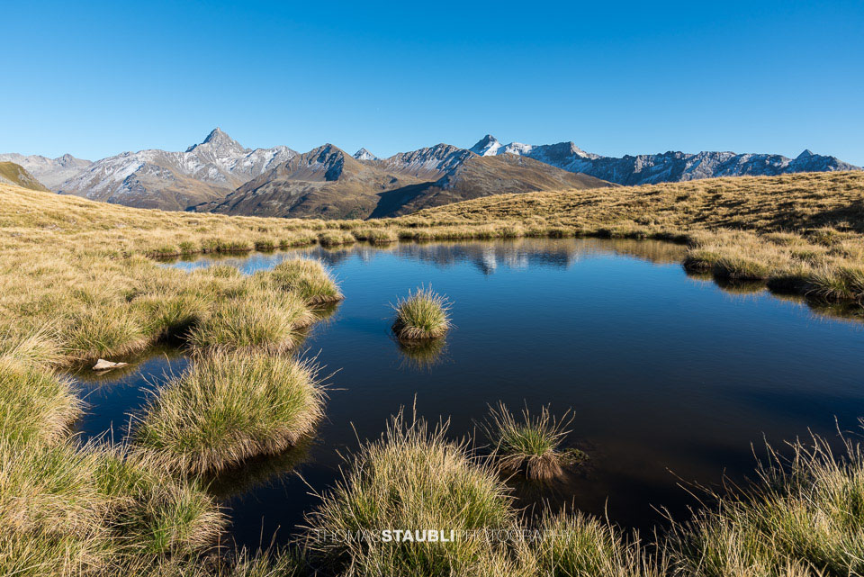 Bergpanorama auf dem Cuolm da Latsch