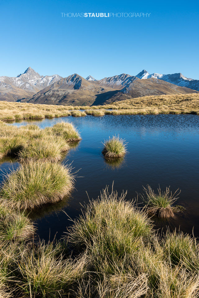Bergpanorama auf dem Cuolm da Latsch
