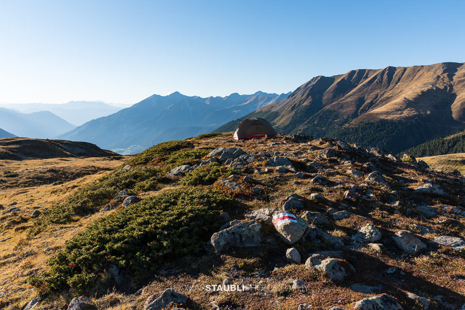 Bergpanorama auf dem Cuolm da Latsch