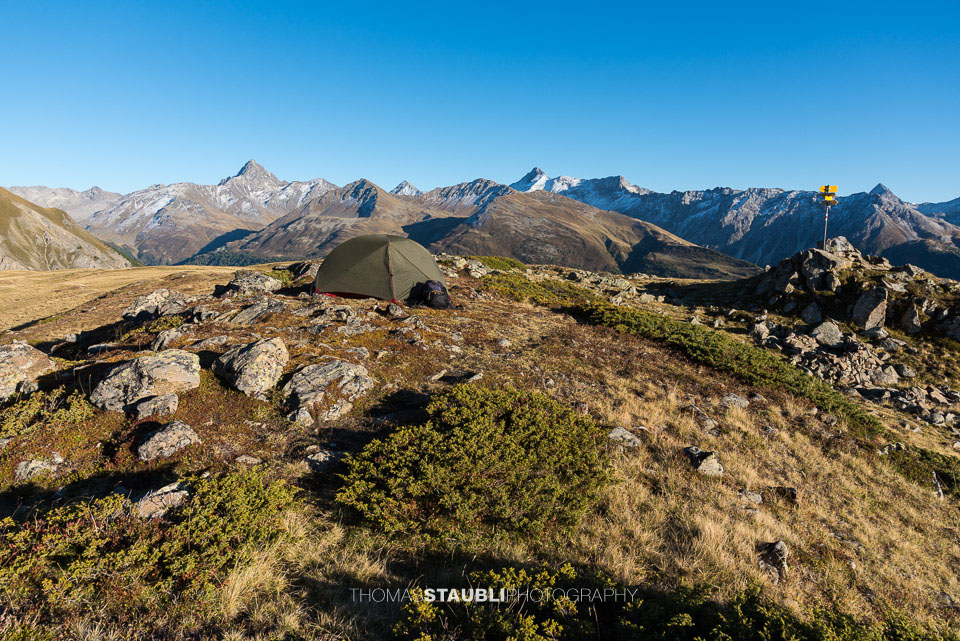 Bergpanorama auf dem Cuolm da Latsch