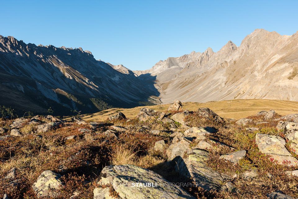 die letzten Sonnenstrahlen auf dem Cuolm da Latsch