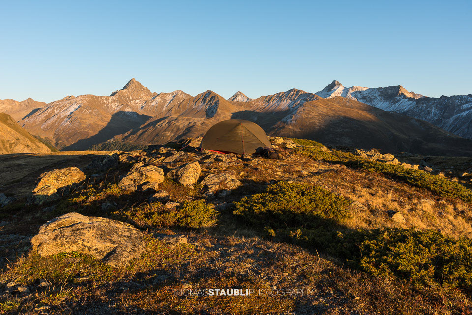 die letzten Sonnenstrahlen auf dem Cuolm da Latsch