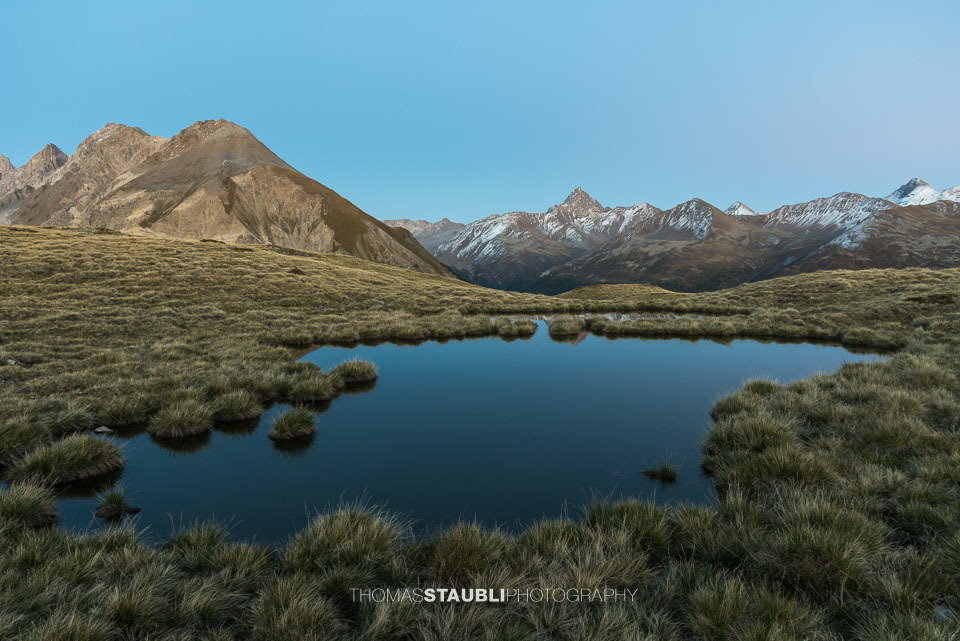 Abenddämmerung auf dem Cuolm da Latsch
