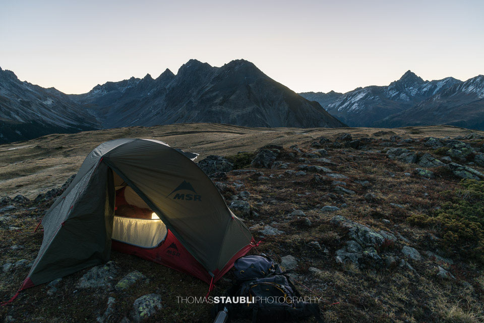 Morgendämmerung auf dem Cuolm da Latsch
