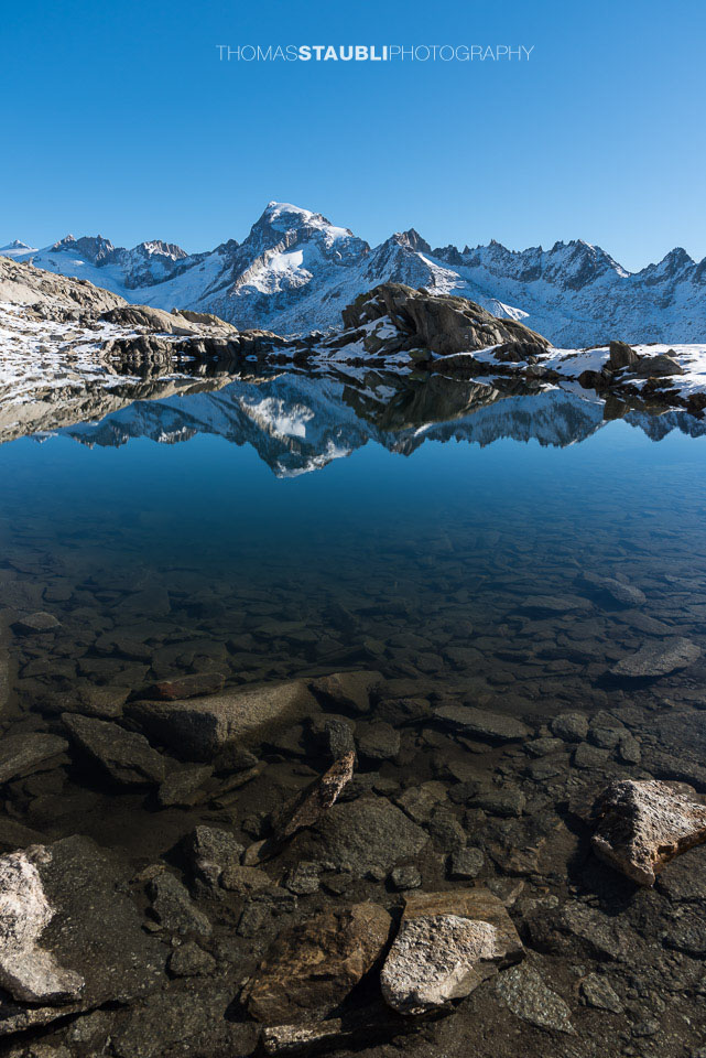 der Galenstock spiegelt sich im Grätlisee