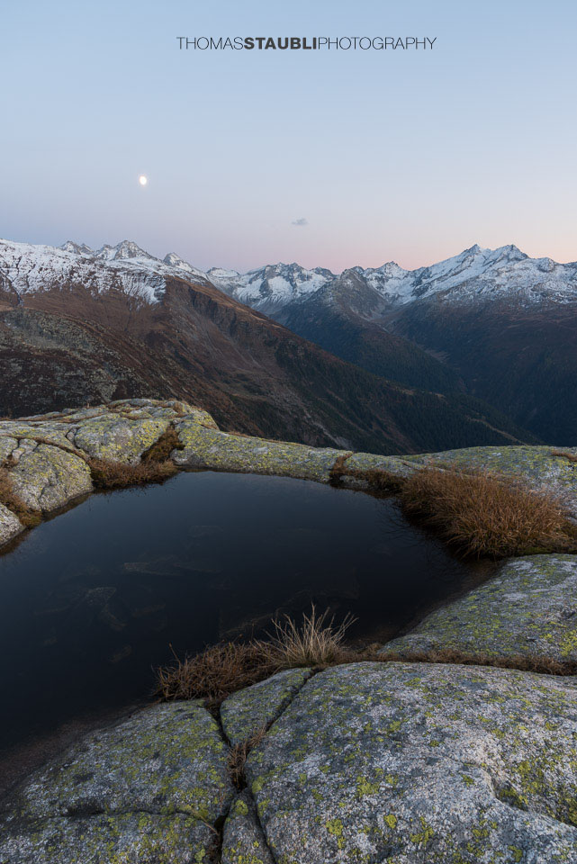 Abendstimmung über der Gotthard-Gruppe
