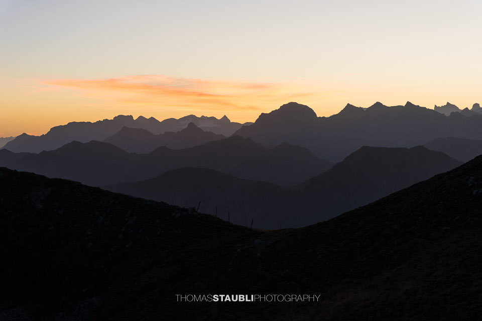 Sonnenaufgang über der Zentralschweiz