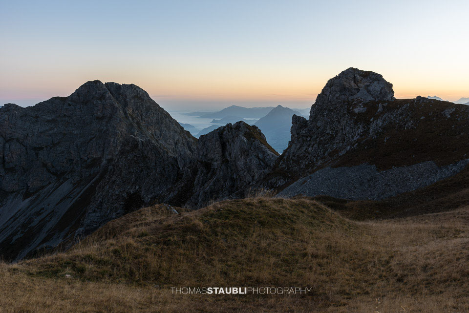Sonnenaufgang über der Zentralschweiz