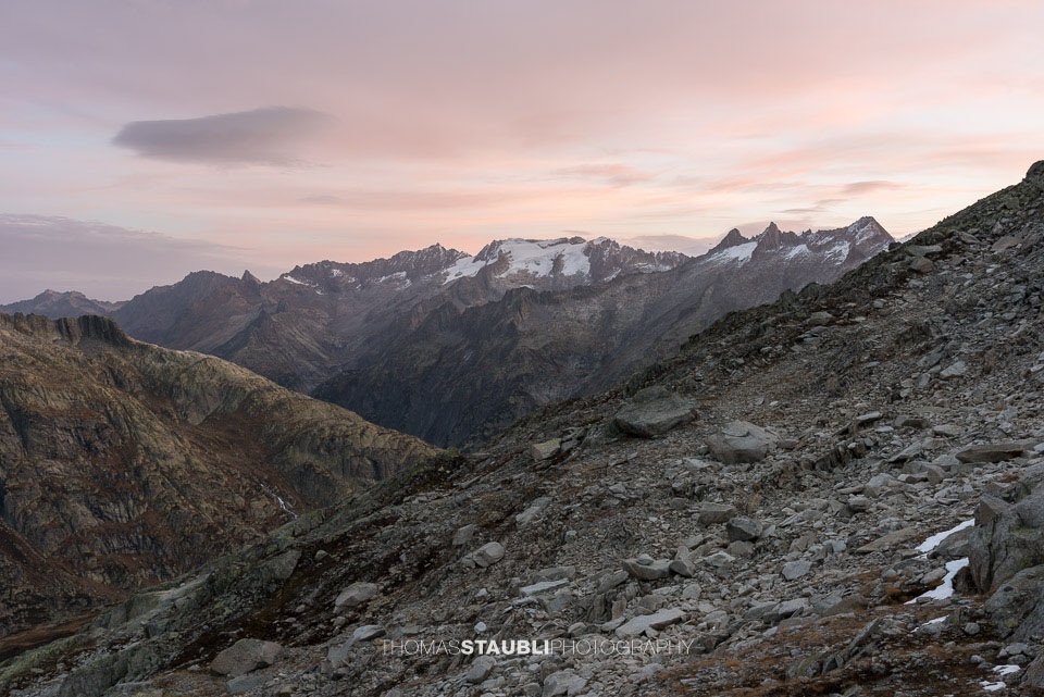 Blick zum Gärstengletscher und den Gärsten-Hörner