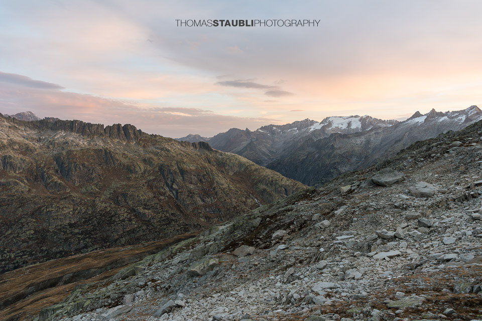 Blick zum Brüngrat und Gärstengletscher