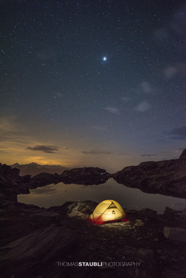 Sternenhimmel über dem Grätlisee