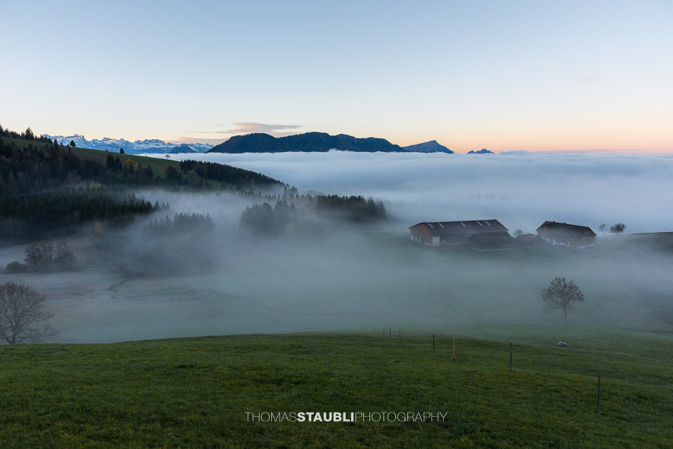Blick vom Raten über das Nebelmeer