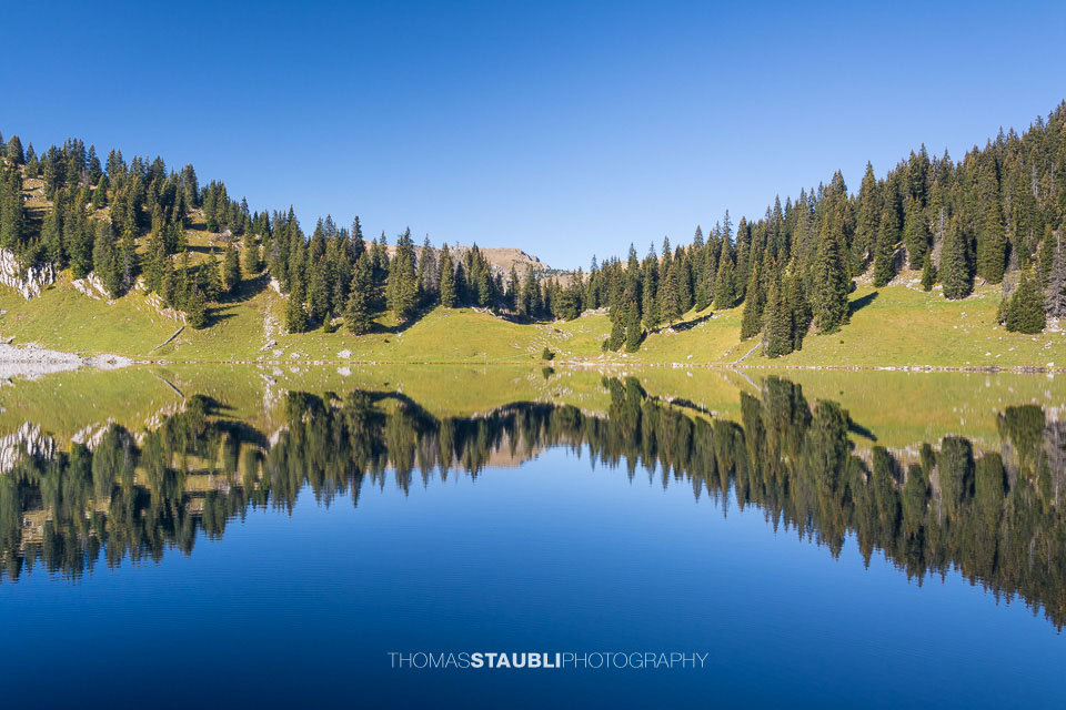 Spiegelung im Oberstockesee