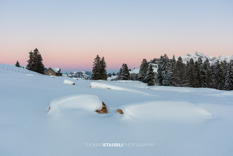 Winterlandschaft auf der Vorder Chlosteralp