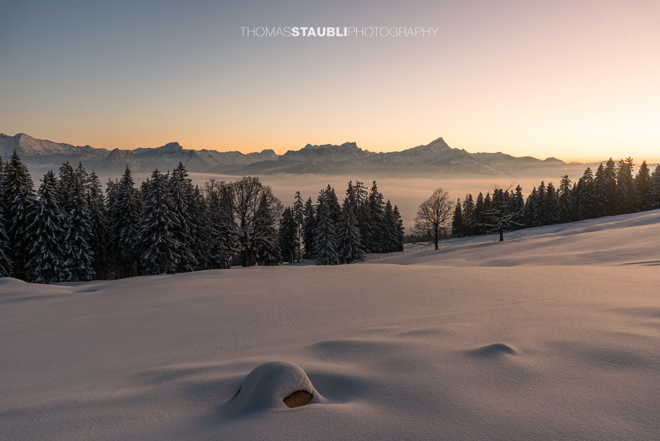 Blick von der Vorder Chlosteralp Richtung Mattstock, Speer u. a.