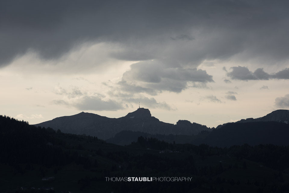 Blick von Schwellbrunn Richtung Hoher Kasten