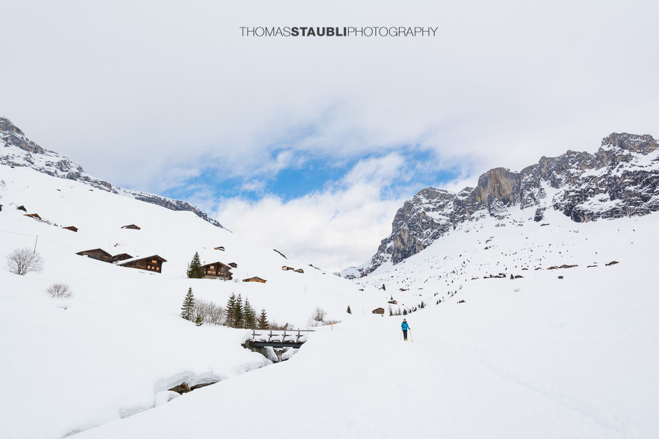 verschneite Winterlandschaft in Partnun