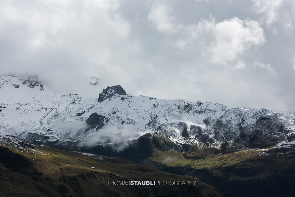 verschneite Berglandschaft bei Partnun