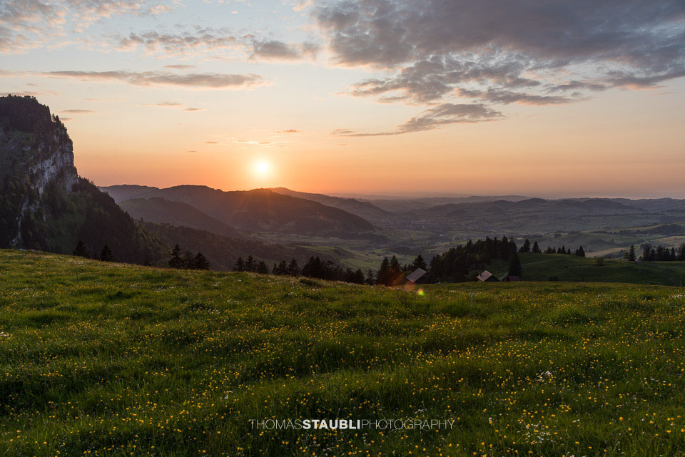 Sonnenuntergang über dem Appenzellerland