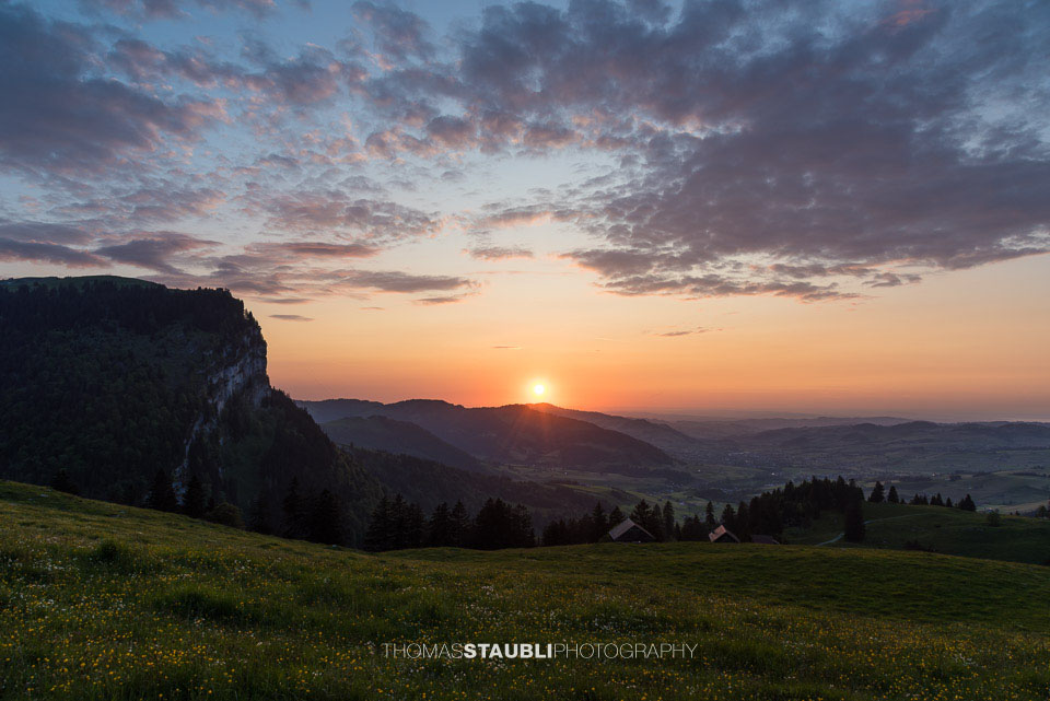 Sonnenuntergang über dem Appenzellerland