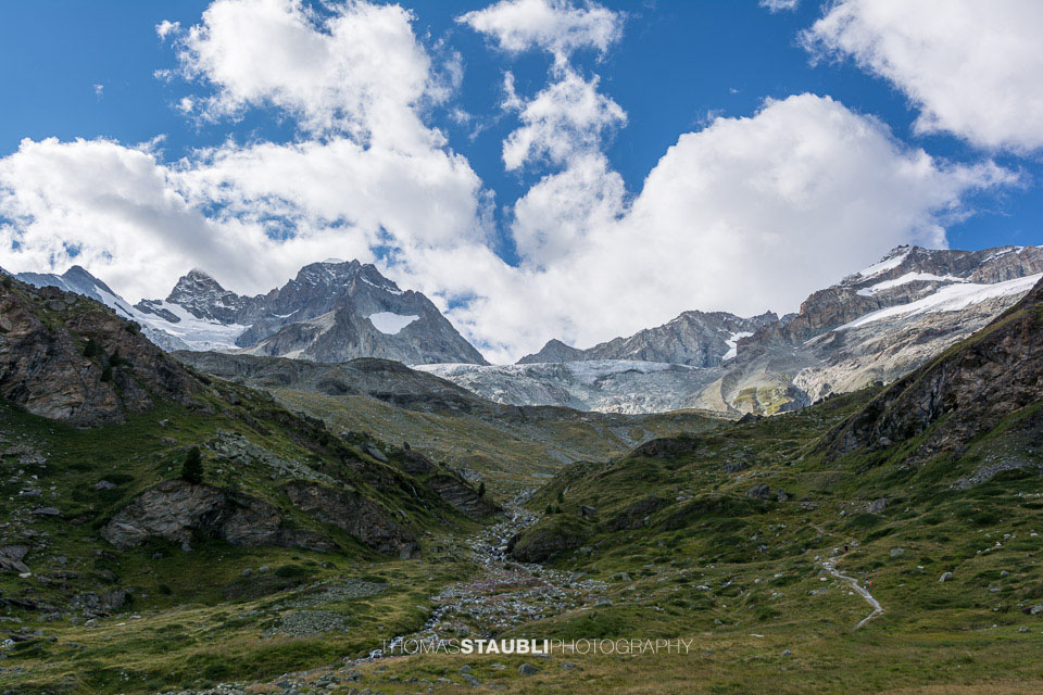 Wolken über dem Obergabelhorn, Wellenkuppe und Trifthorn