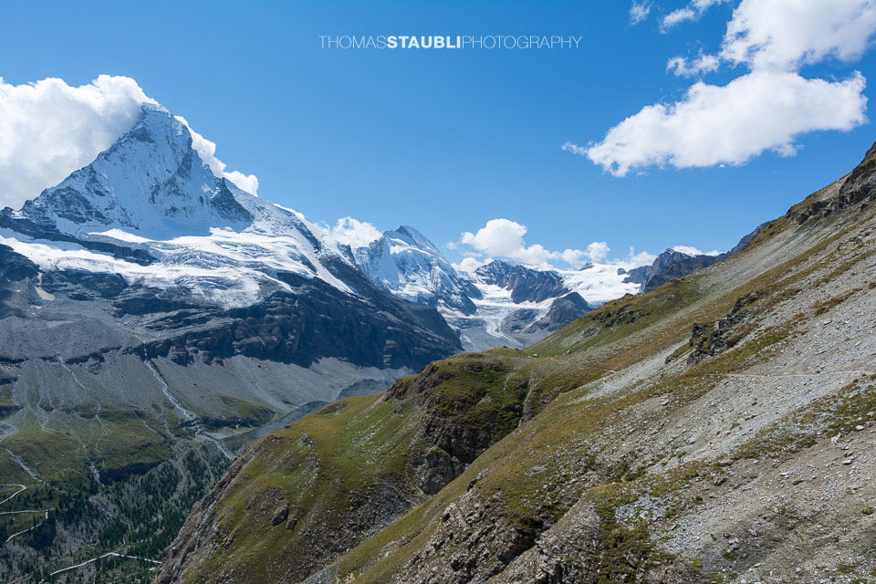 Höhenweg Höhbalmen mit Blick auf das Matterhorn