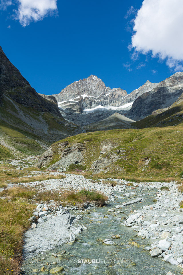 Blick vom Edelweissweg zum Ober Gabelhorn