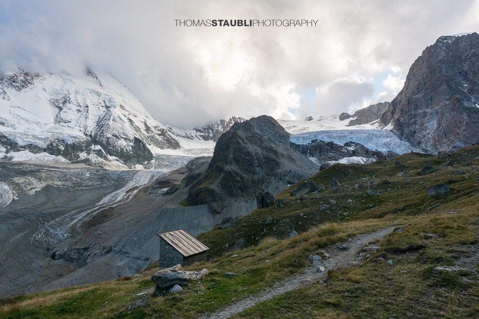 Wolken über dem Tiefmattengletscher und Stockjigletscher 2015