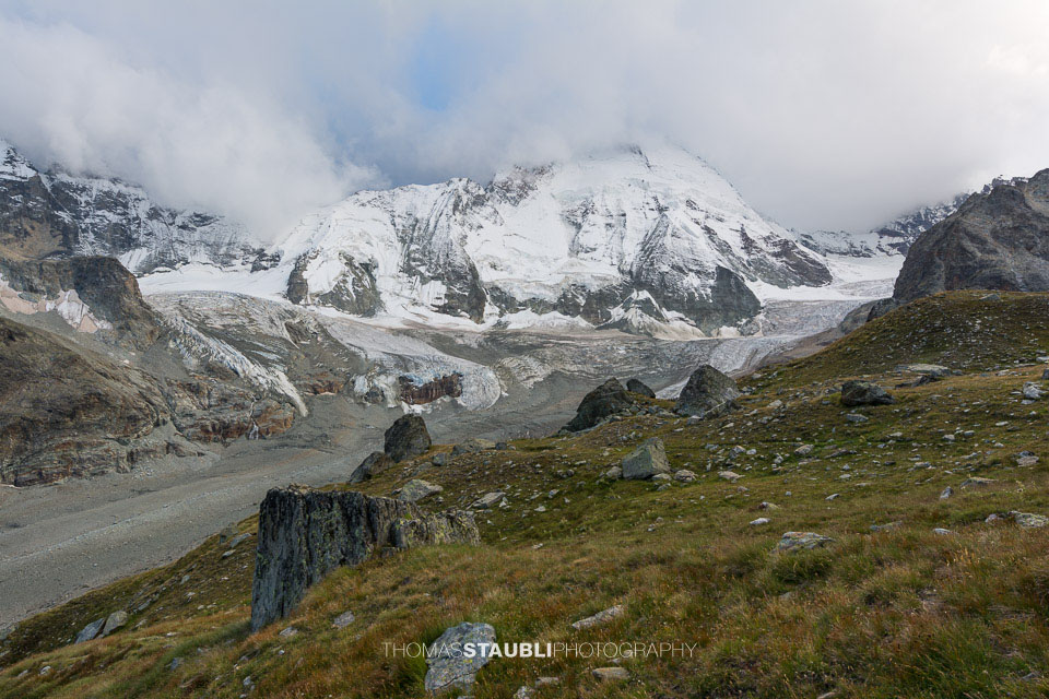 Dent d'hérens mit Tiefmattengletscher und Zmuttgletscher 2015