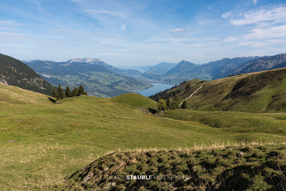 Fluonalp mit Blick Richtung Pilatus, Sarnersee und Stanserhorn