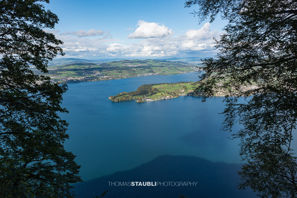 Felsenweg Bürgenstock mit Blick auf Weggis am Vierwaldstättersee
