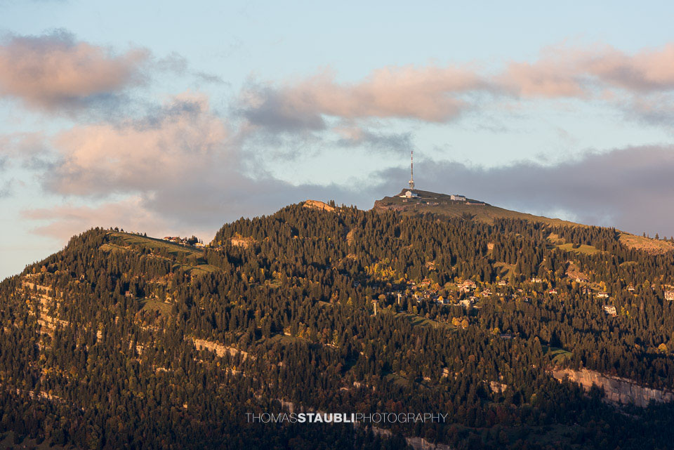 die Rigi Kulm in der Abendsonne
