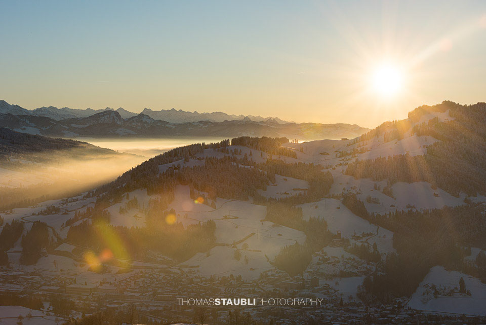 Sonnenuntergang auf dem Köbelisberg