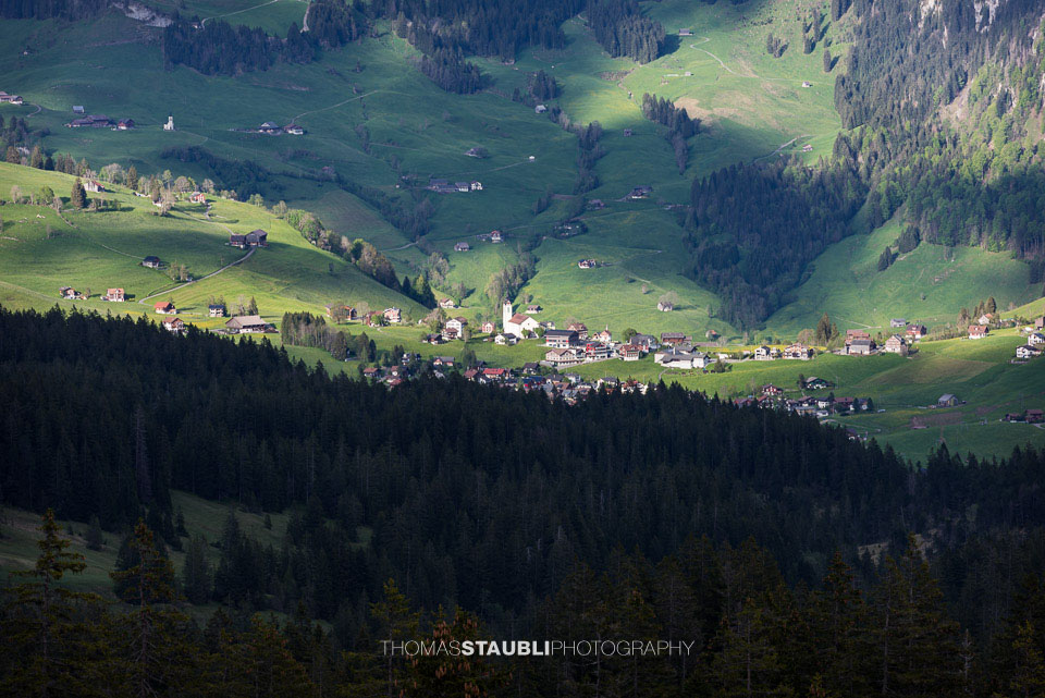 Oberiberg im Abendlicht
