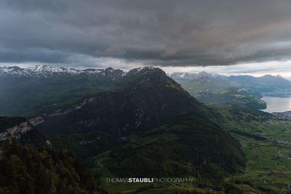 Gewitterwolken über der Zentralschweiz