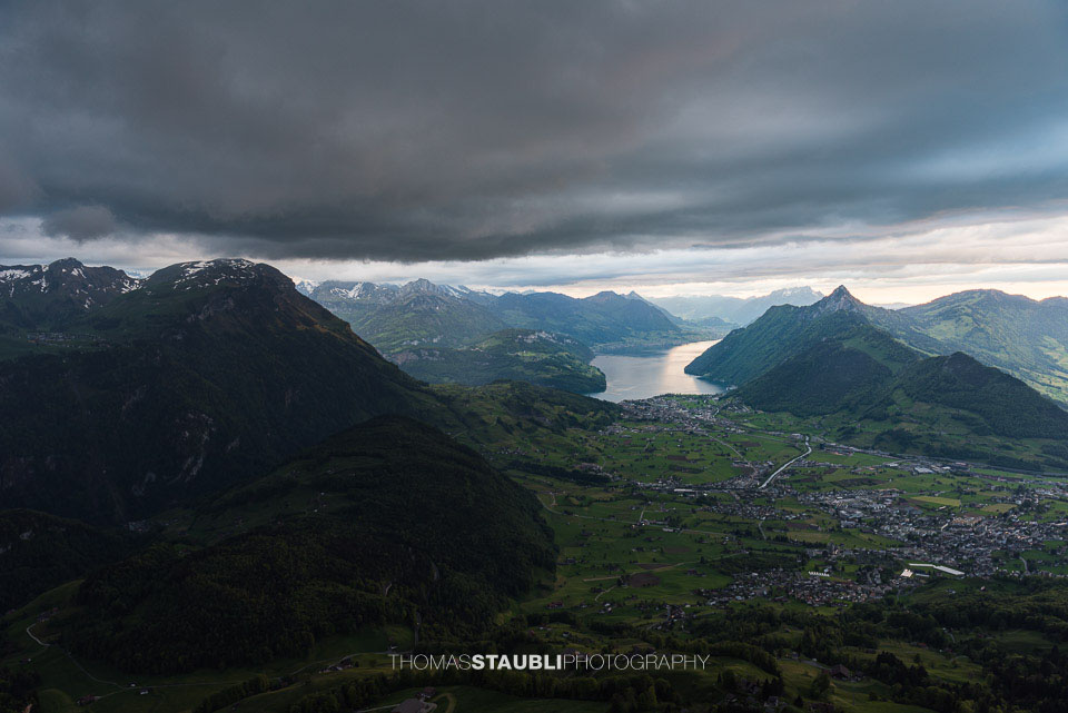 Gewitterwolken über der Zentralschweiz