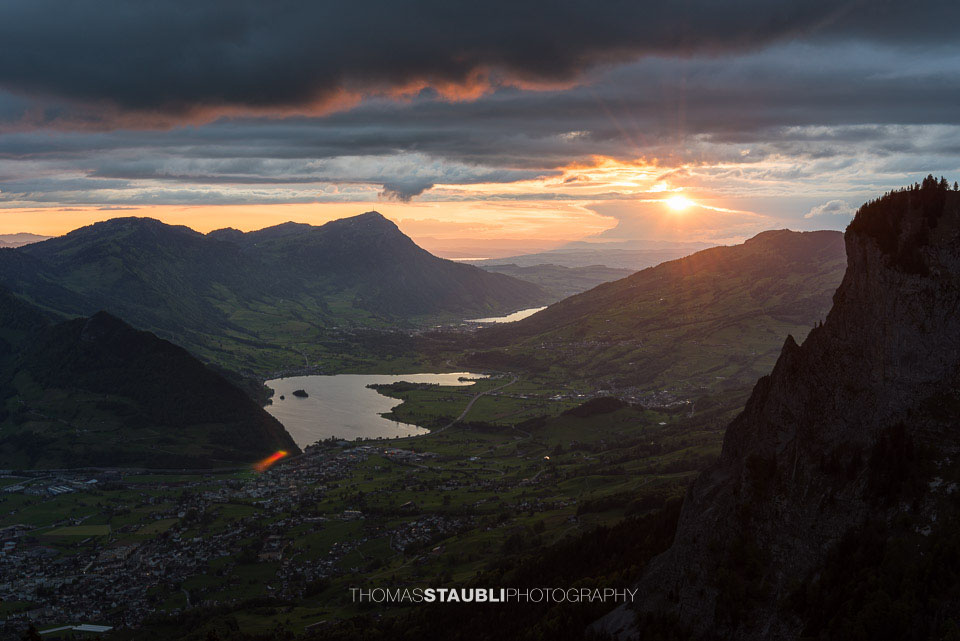 Sonnenuntergang über der Zentralschweiz
