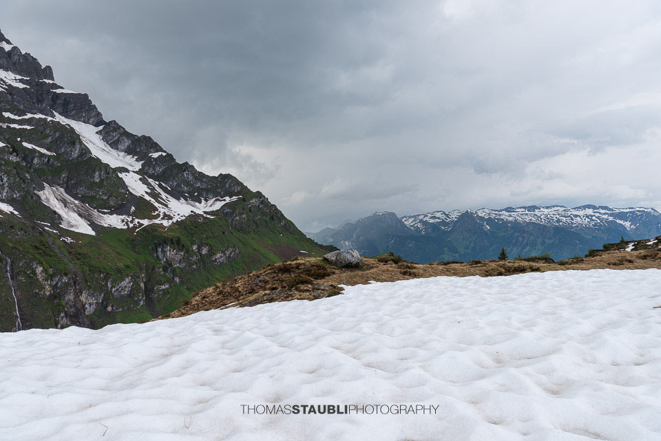 Schneereste auf dem Leuggelenstock