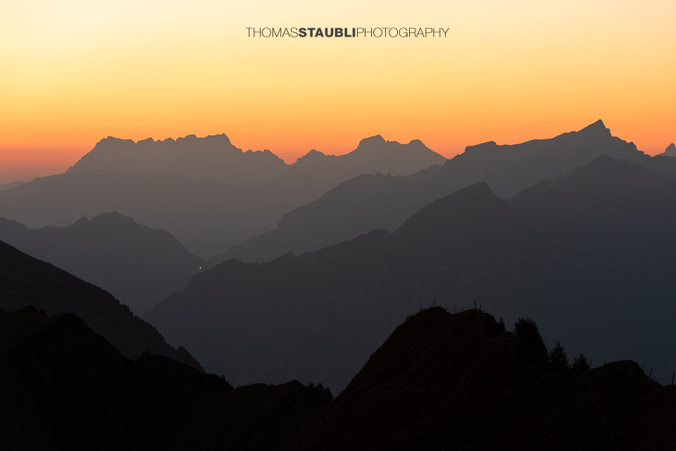 Morgenrot über dem Glärnisch