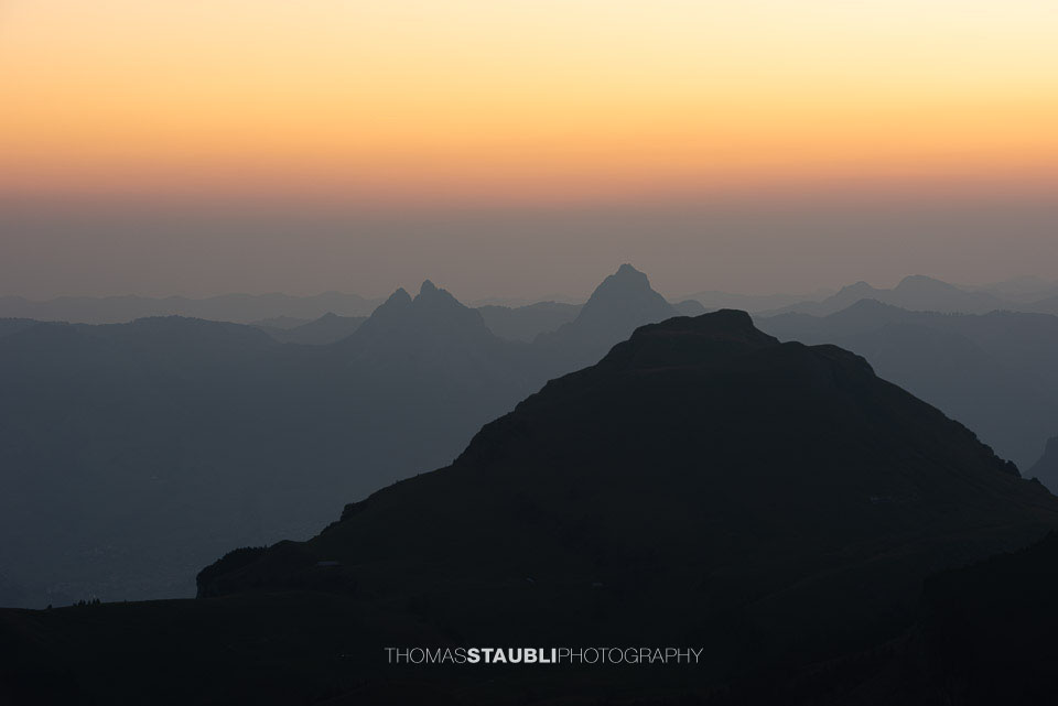 Morgendämmerung über den Mythen