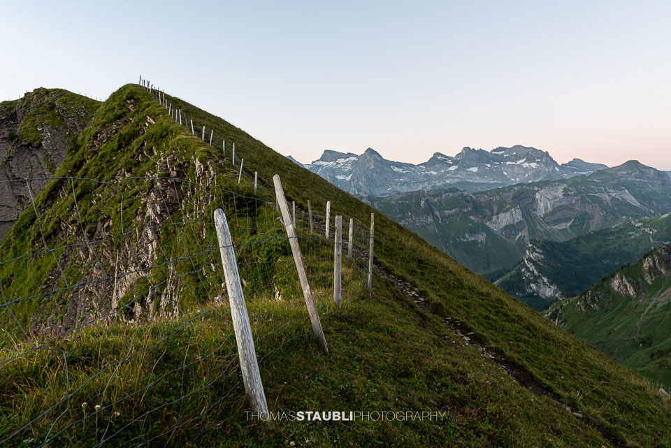 Morgendämmerung auf dem Jochlistock