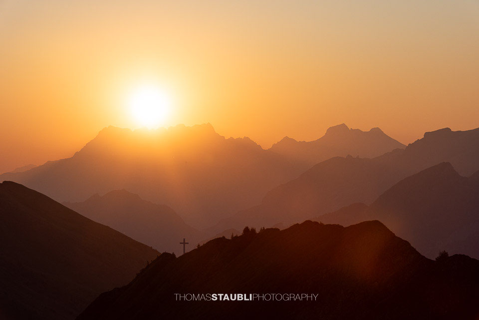 Sonnenaufgang über der Zentralschweiz