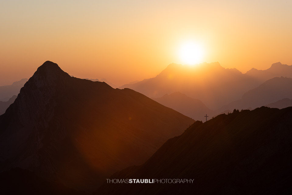 Sonnenaufgang über der Zentralschweiz
