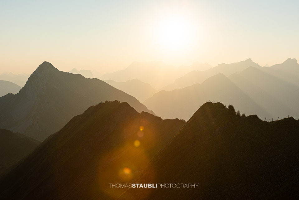 Sonnenaufgang über dem Urnerland