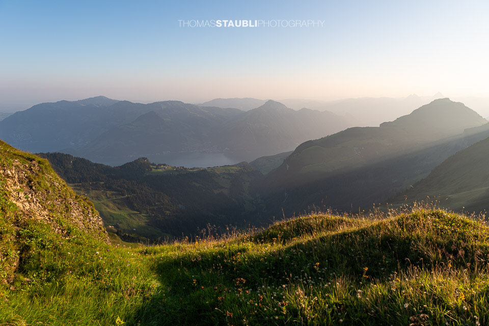Blick nach Gersau, Rigi und Hochflue