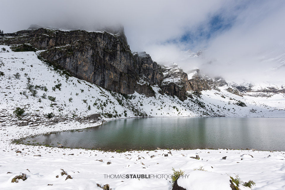 erster Schnee im September 2024 am Oberblegisee