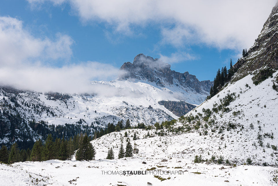Blick zum verschneiten Eggstock